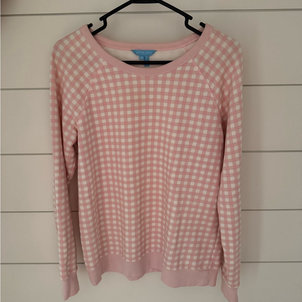 ❌SOLD❌ Draper James Pink Gingham Sweatshirt (Size M)